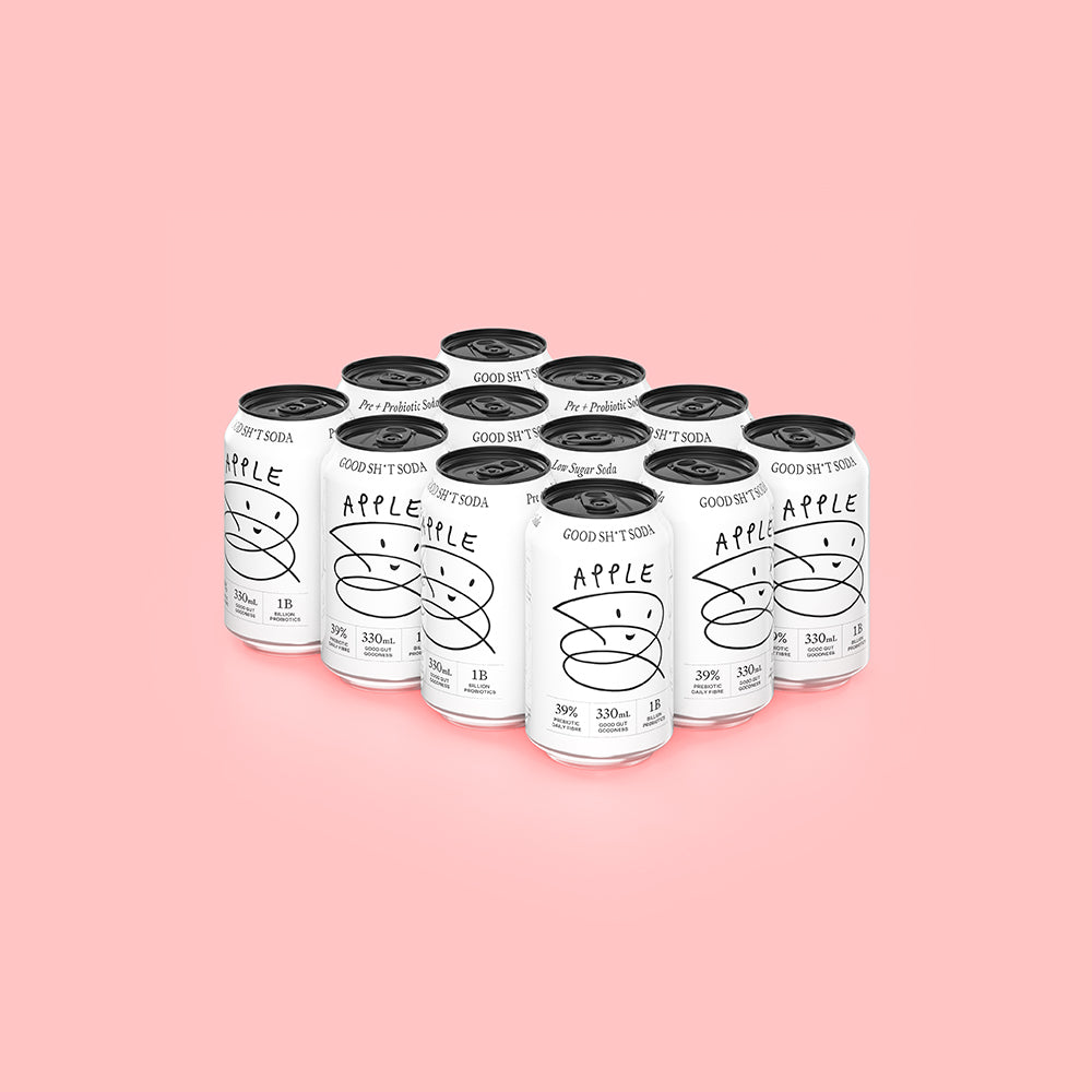 12 cans of Good Shit citrus pre + probiotic soda