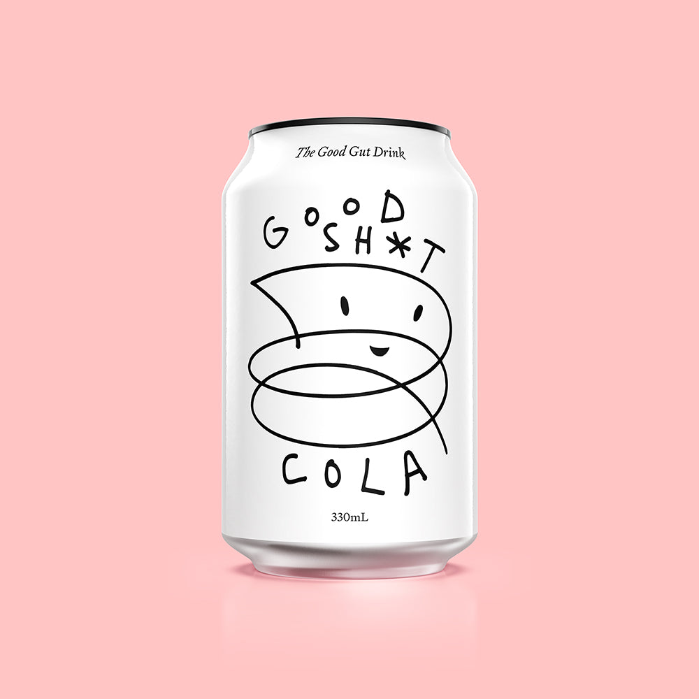 A can of Good Shit cola pre + probiotic soda